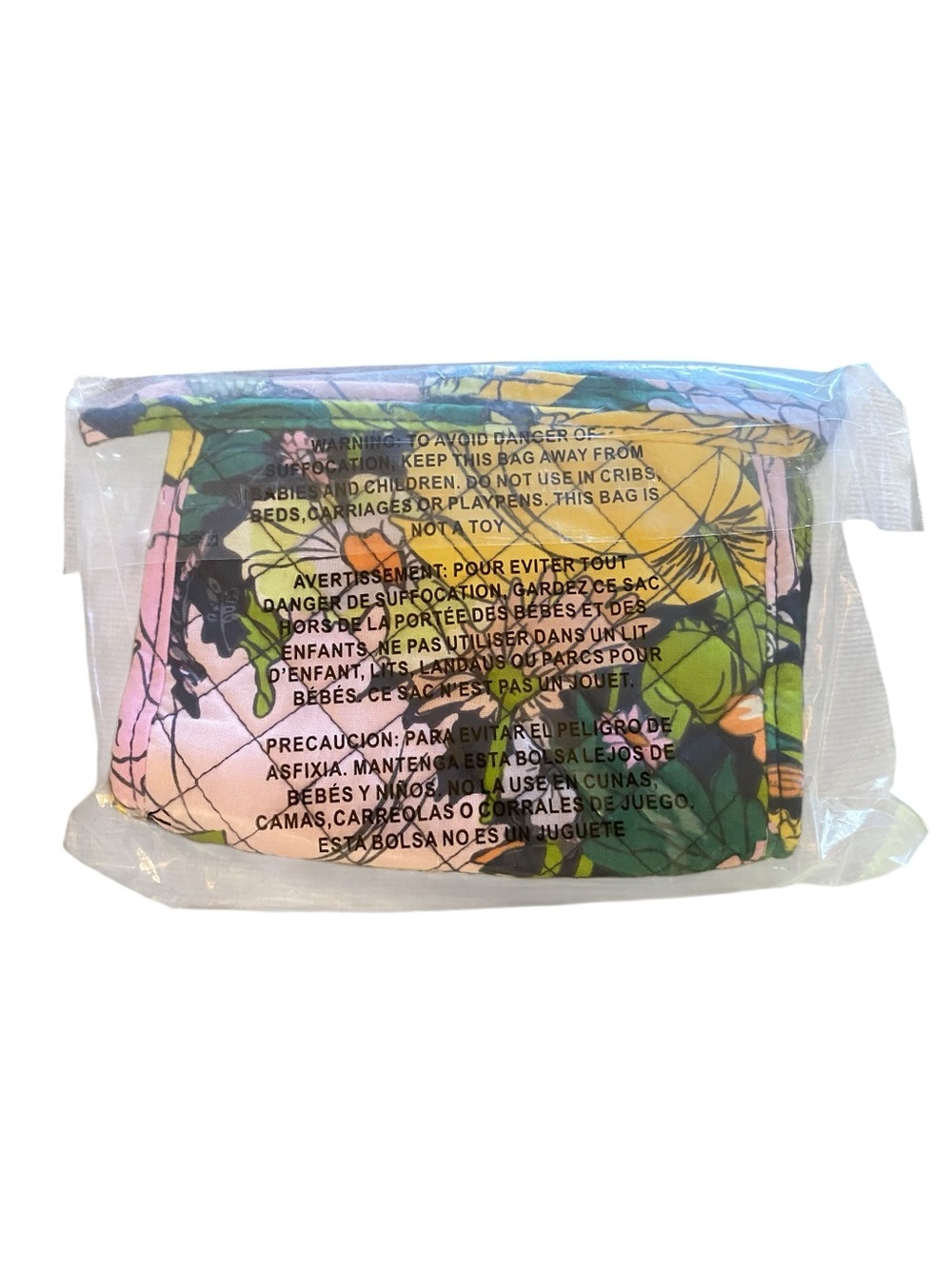 Vera Bradley Quilted Cosmetic Bag floral pattern Bloom Boom Recycled Cotton - Picture 4 of 5